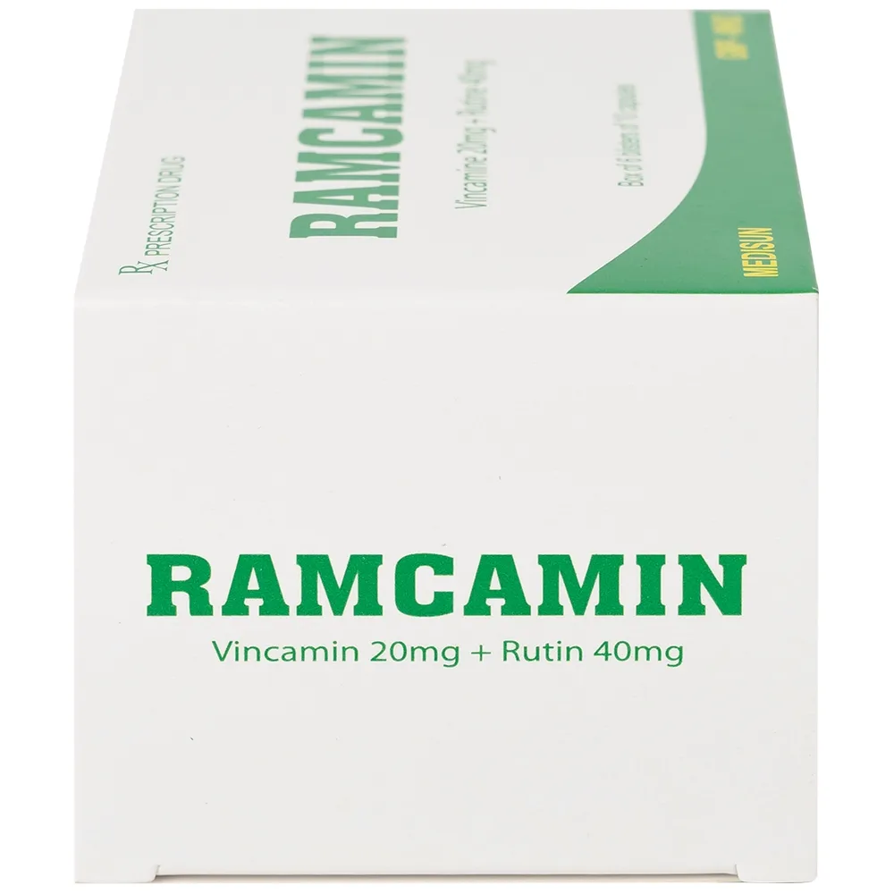Hình ảnh Thuốc Ramcamin Medisun hỗ trợ điều trị tuần hoàn não, suy giảm trí nhớ (6 vỉ x 10 viên)