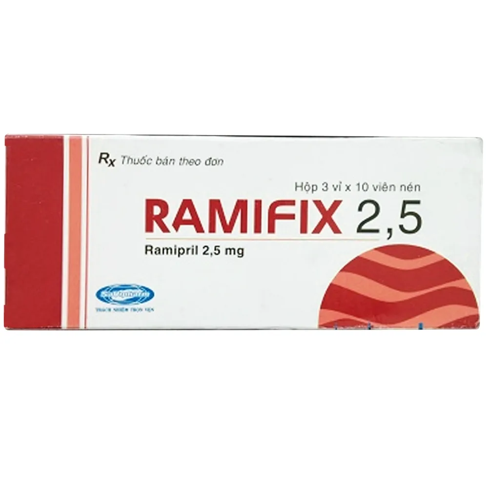 Hình ảnh Thuốc Ramifix 2,5 Savi điều trị tăng huyết áp, suy tim sung huyết, bệnh thận do tiểu đường (30 viên)