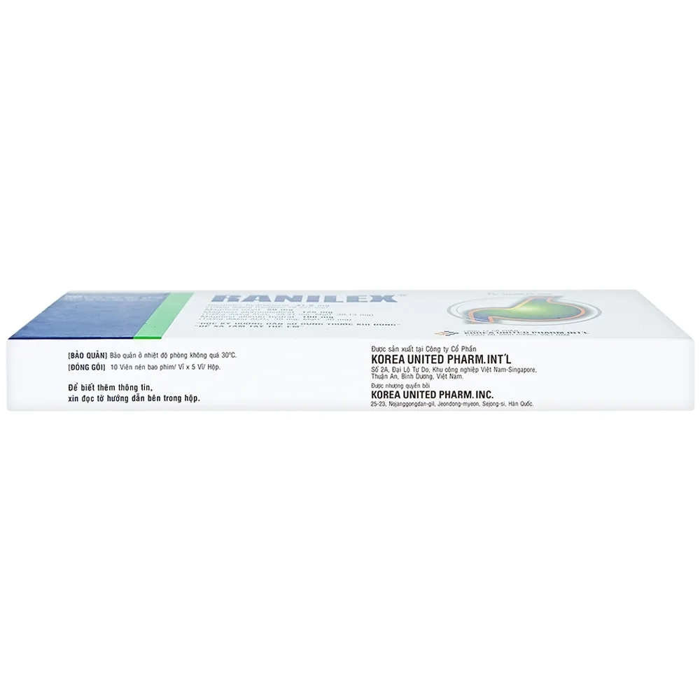 Hình ảnh Thuốc Ranilex Korea United điều trị loét dạ dày, tá tràng (5 vỉ x 10 viên)