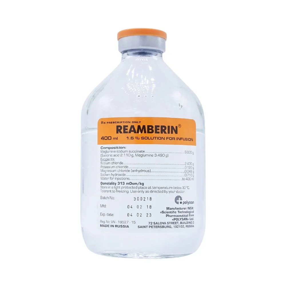Hình ảnh Dung dịch truyền Reamberin Polysan giảm oxy huyết và giải độc (400ml)