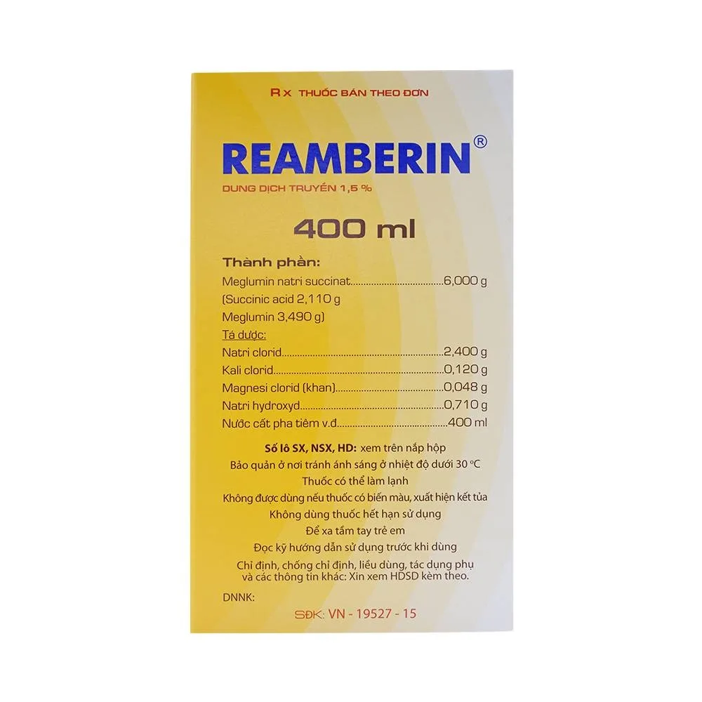 Hình ảnh Dung dịch truyền Reamberin Polysan giảm oxy huyết và giải độc (400ml)