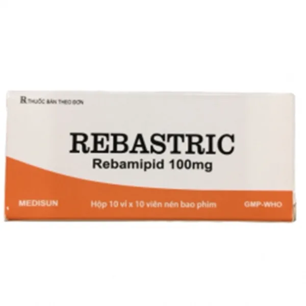 Hình ảnh Thuốc Rebastric Medisun điều trị loét dạ dày, tá tràng (10 vỉ x 10 viên)