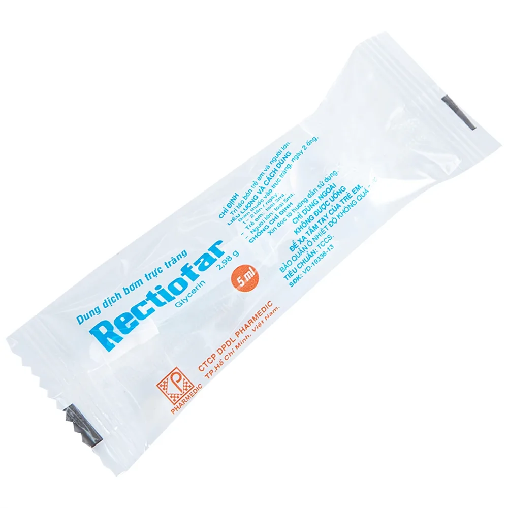 Hình ảnh Dung dịch Rectiofar Pharmedic điều trị táo bón (40 túi x 1 ống bơm 5ml)
