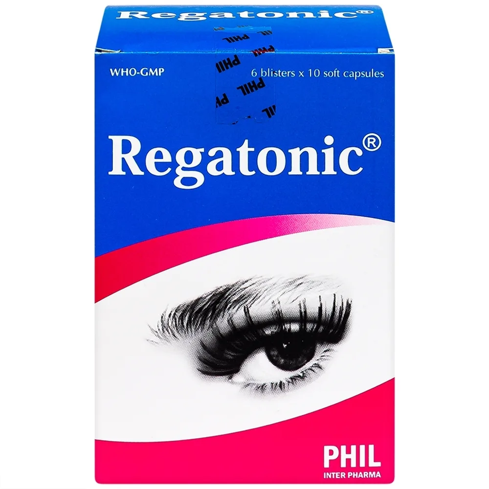 Hình ảnh Thuốc Regatonic Phil hỗ trợ điều trị bệnh lý cận thị, quáng gà, mỏi mắt, giảm thị lực (6 vỉ x 10 viên)