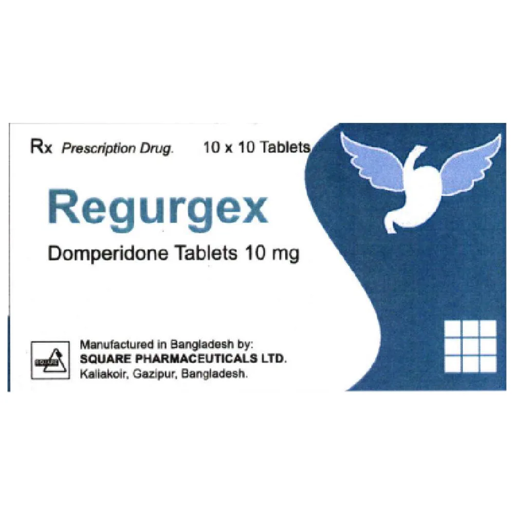 Hình ảnh Thuốc Regurgex 10mg Square điều trị triệu chứng buồn nôn và buồn nôn (10 vỉ x 10 viên)