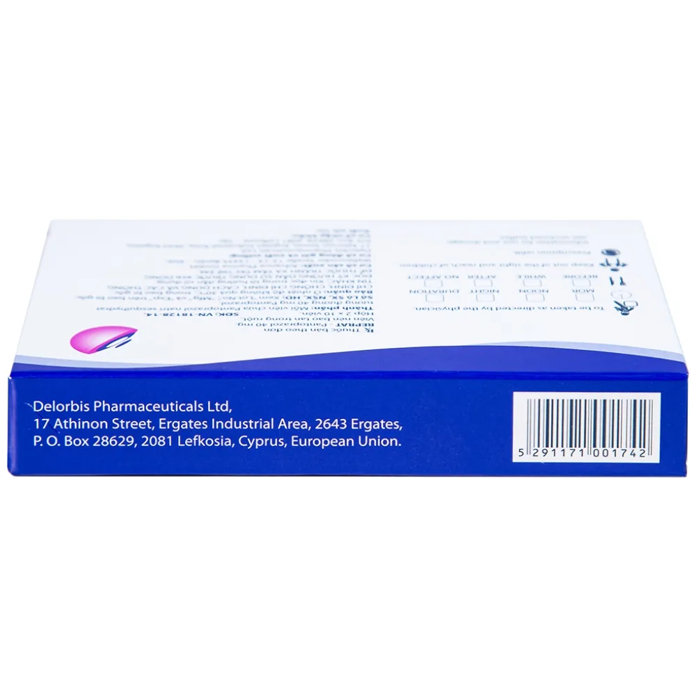 Hình ảnh Thuốc Reprat 40mg Delorbis điều trị trào ngược dạ dày, thực quản (2 vỉ x 10 viên)