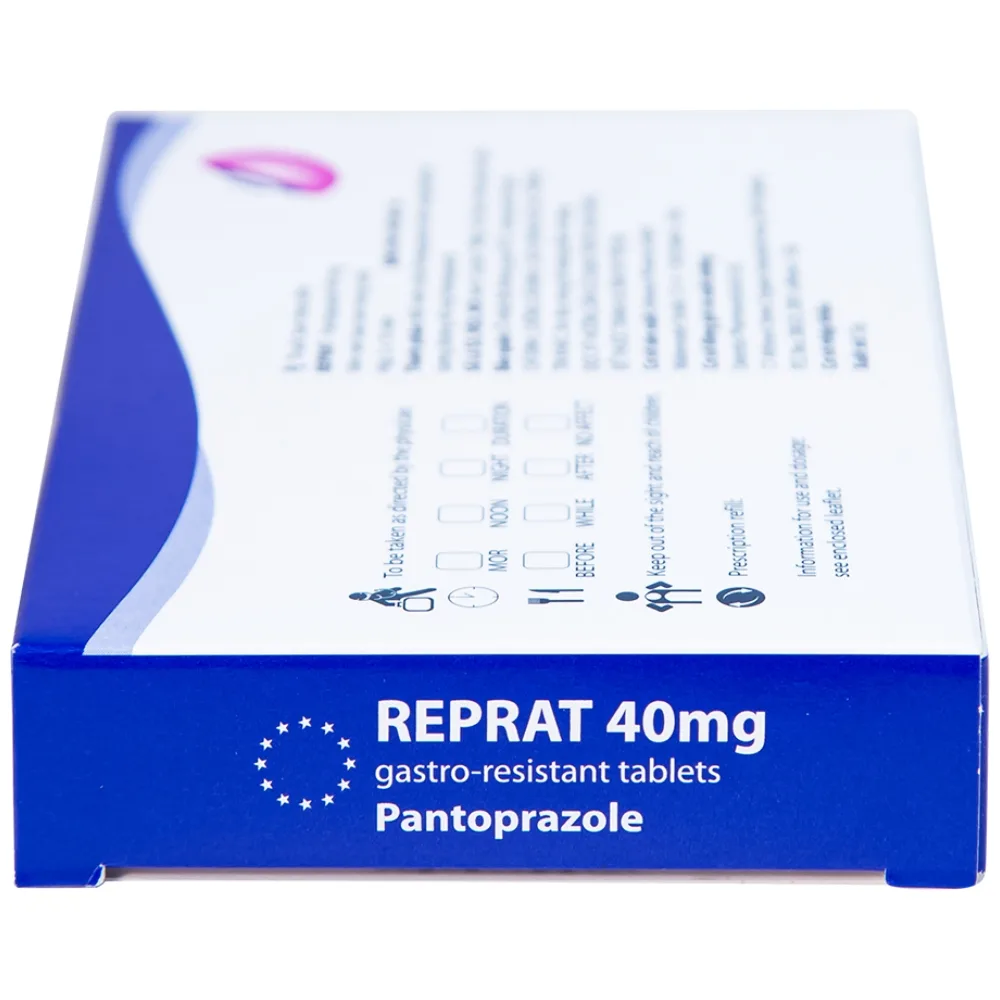 Hình ảnh Thuốc Reprat 40mg Delorbis điều trị trào ngược dạ dày, thực quản (2 vỉ x 10 viên)