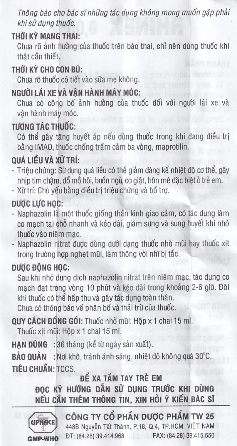 Hình ảnh Thuốc nhỏ mũi Rhinex 0.05% Uphace giảm sung huyết, viêm xoang, viêm mũi dị ứng (15ml)