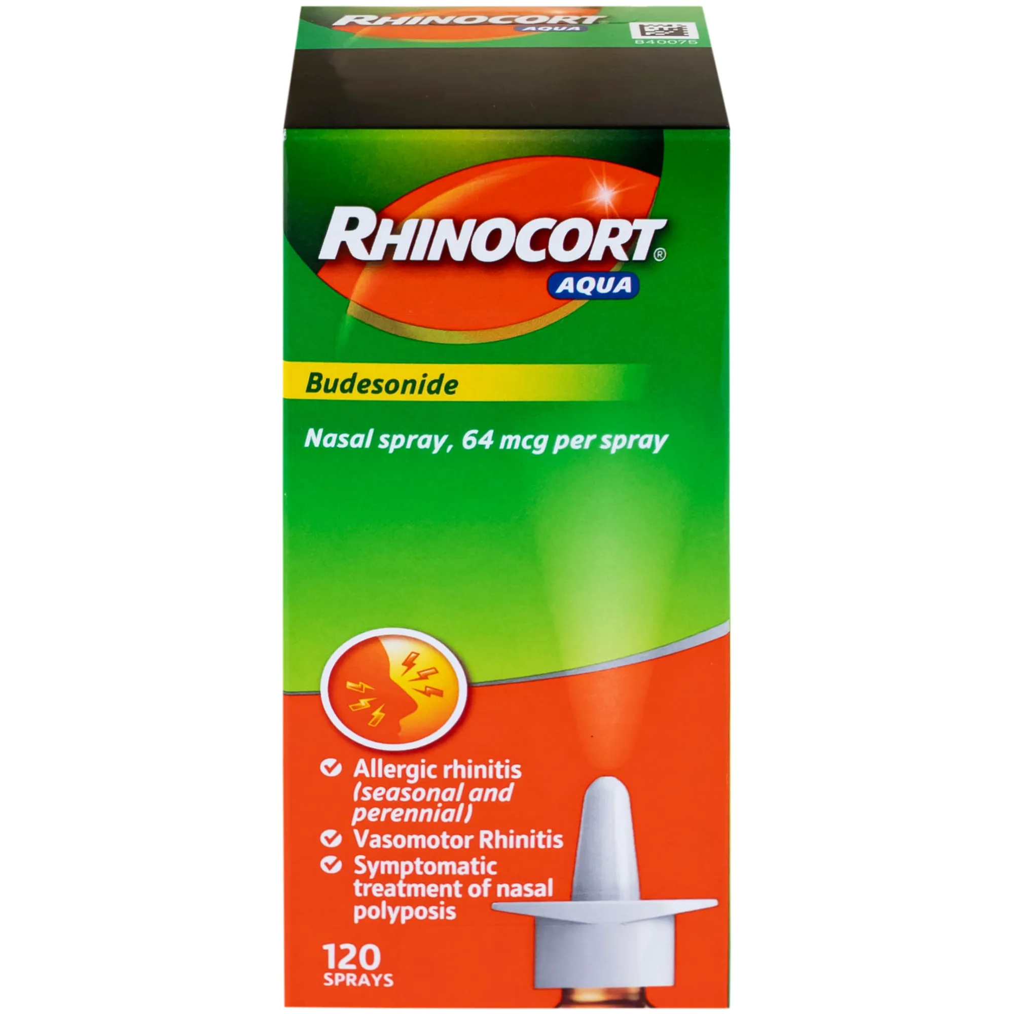Hình ảnh Thuốc Rhinocort Aqua 64mcg McNeil điều trị trong các trường hợp viêm mũi dị ứng quanh năm và viêm mũi dị ứng theo mùa (120 liều)