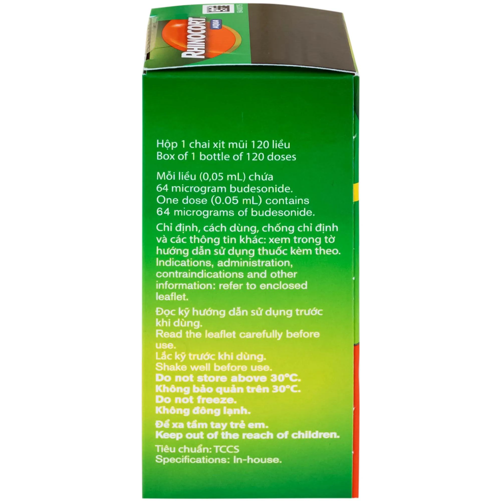 Hình ảnh Thuốc Rhinocort Aqua 64mcg McNeil điều trị trong các trường hợp viêm mũi dị ứng quanh năm và viêm mũi dị ứng theo mùa (120 liều)