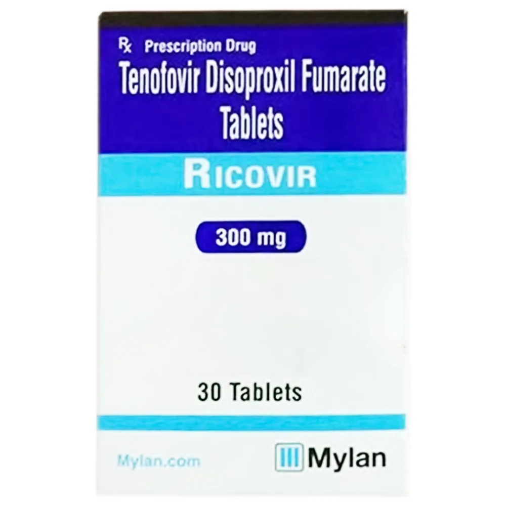 Hình ảnh Thuốc Ricovir 300mg Mylan điều trị nhiễm virus HIV-1, viêm gan B (30 viên)