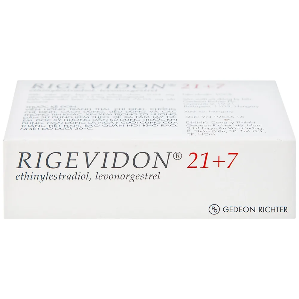 Hình ảnh Thuốc Rigevidon 21+7 Gedeon dùng cho tránh thai (3 vỉ x 28 viên) 
