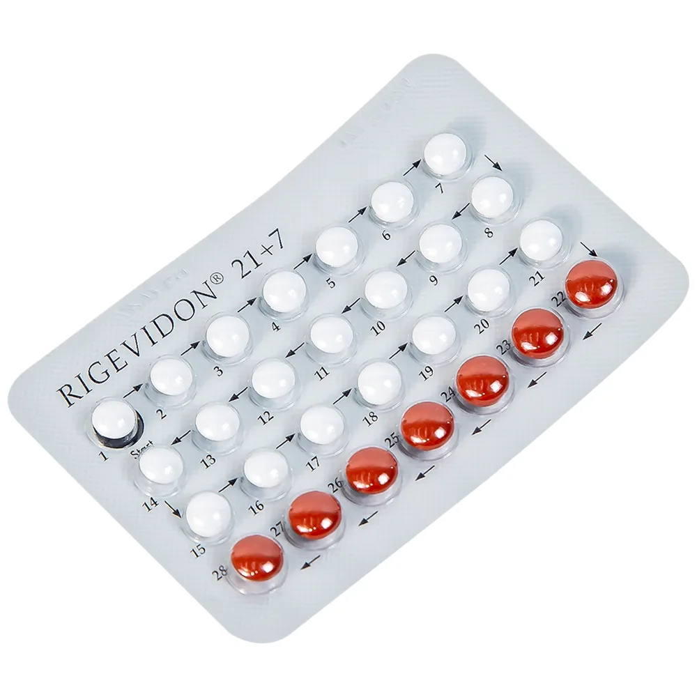 Hình ảnh Thuốc Rigevidon 21+7 Gedeon dùng cho tránh thai (3 vỉ x 28 viên) 