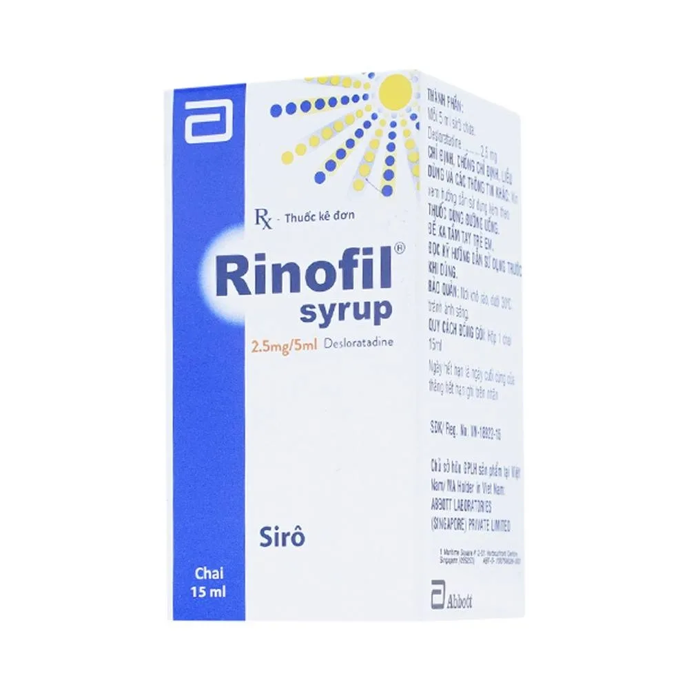 Hình ảnh Syrup Rinofil 2.5mg/5ml Abbott giảm viêm mũi dị ứng (15ml) 