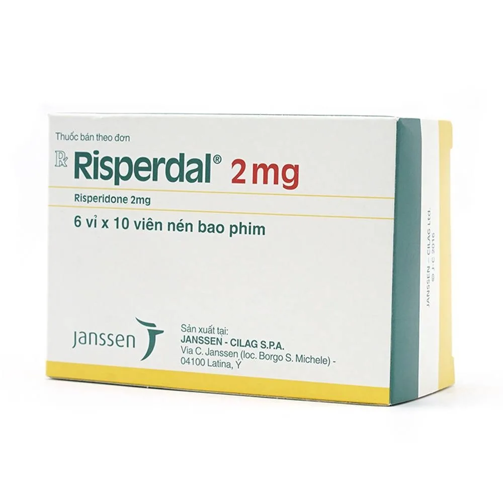 Hình ảnh Thuốc Risperdal 2mg Janssen điều trị bệnh tâm thần phân liệt (6 vỉ x 10 viên)