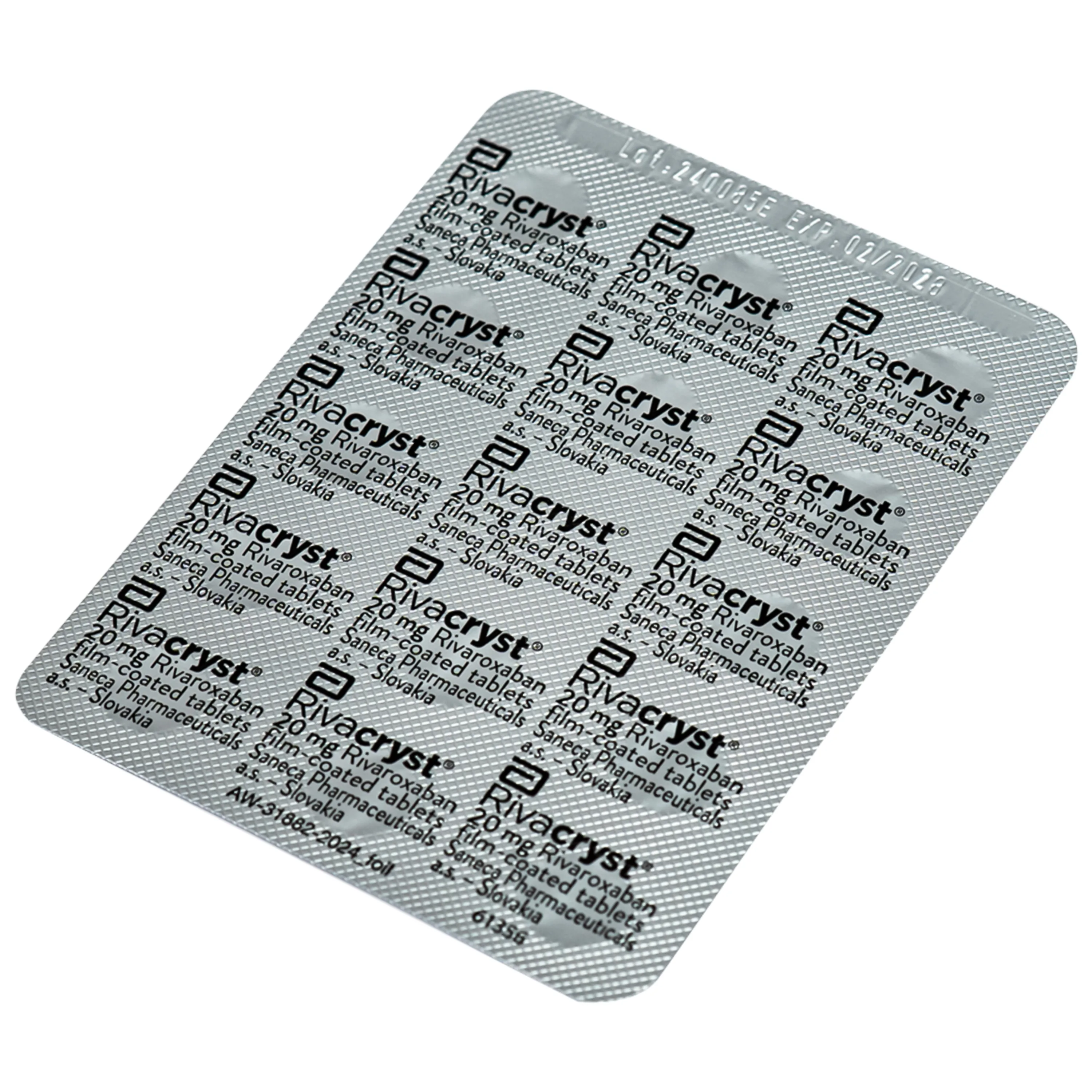 Hình ảnh Thuốc Rivacryst 20mg Abbott điều trị dự phòng đột quỵ, huyết khối tĩnh mạnh (1 vỉ x 14 viên)