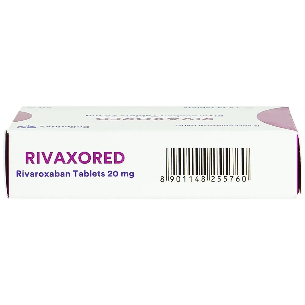 Hình ảnh Thuốc Rivaxored 20mg Dr.Reddy's phòng ngừa thuyên tắc huyết khối tĩnh mạch (1 vỉ x 14 viên)