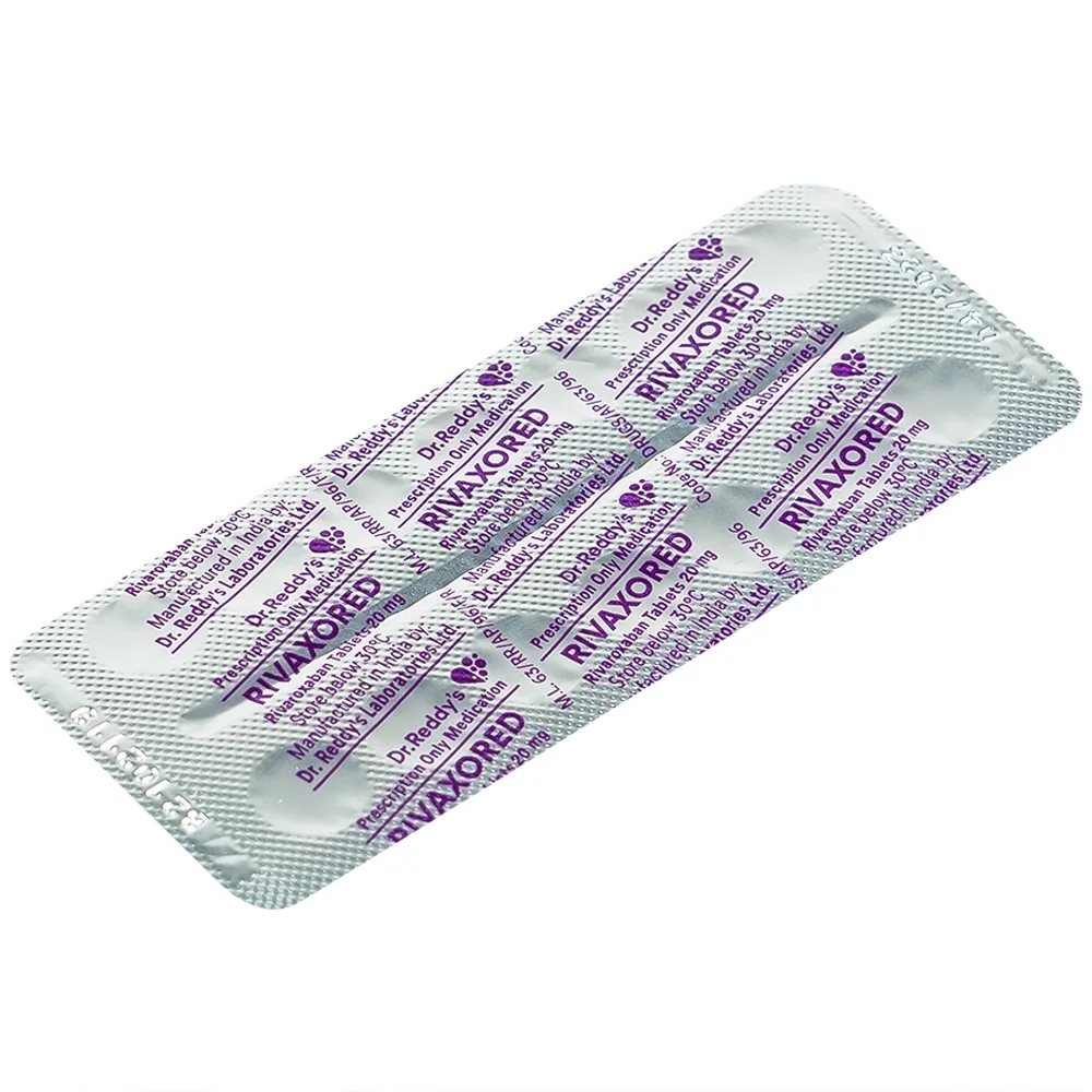 Hình ảnh Thuốc Rivaxored 20mg Dr.Reddy's phòng ngừa thuyên tắc huyết khối tĩnh mạch (1 vỉ x 14 viên)