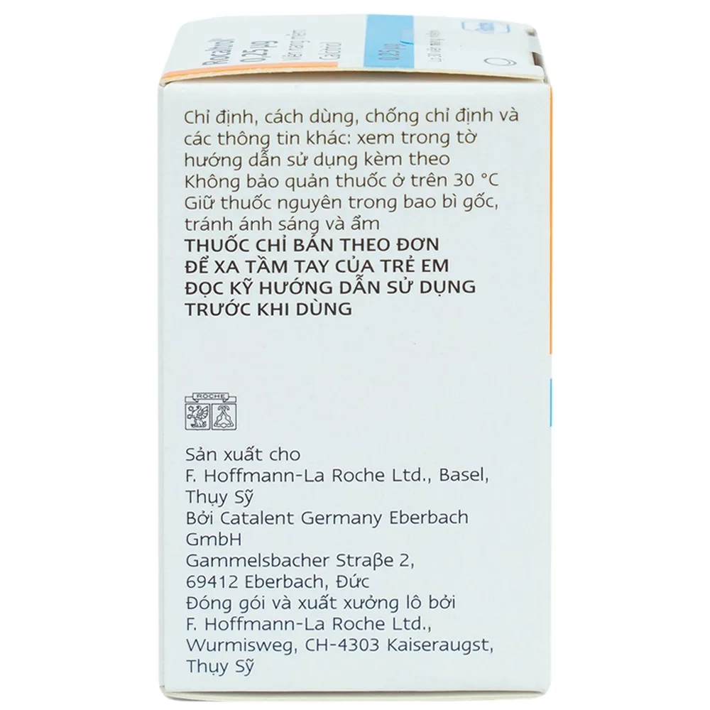 Hình ảnh Thuốc Rocaltrol 0.25mcg Catalent điều trị chứng loãng xương sau mãn kinh (30 viên)