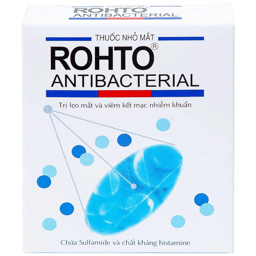Hình ảnh Thuốc nhỏ mắt Rohto Antibacterial điều trị lẹo mắt, viêm kết mạc, viêm mi mắt (13ml)