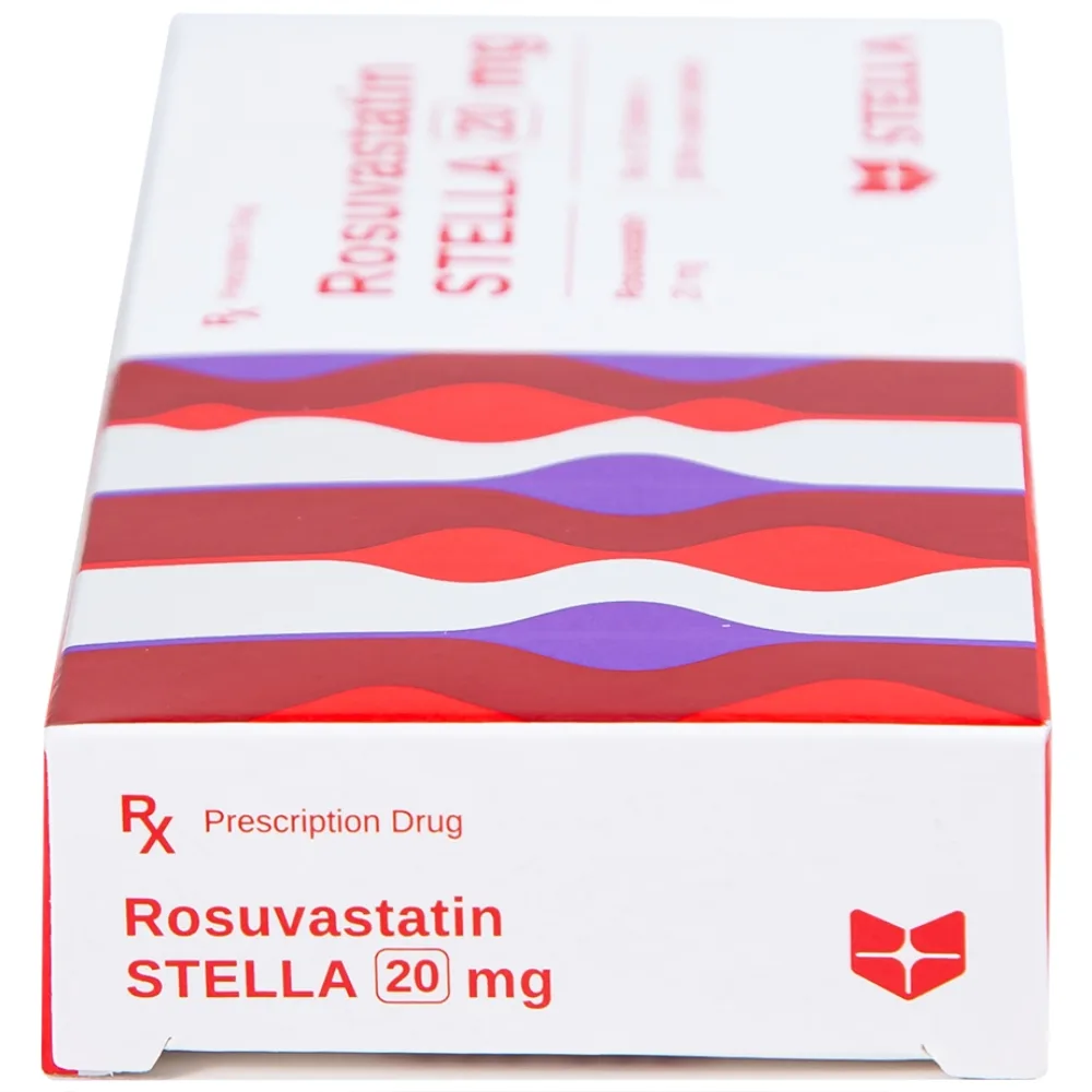 Hình ảnh Thuốc Rosuvastatin Stella 20mg điều trị tăng cholesterol máu (3 vỉ x 10 viên)