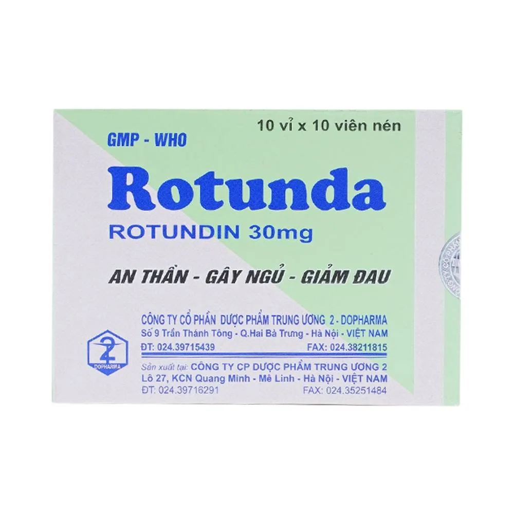 Hình ảnh Thuốc Rotunda 30mg Dopharma điều trị mất ngủ (10 vỉ x 10 viên)
