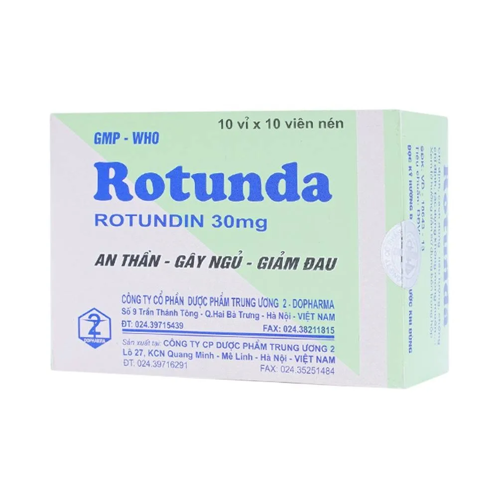 Hình ảnh Thuốc Rotunda 30mg Dopharma điều trị mất ngủ (10 vỉ x 10 viên)