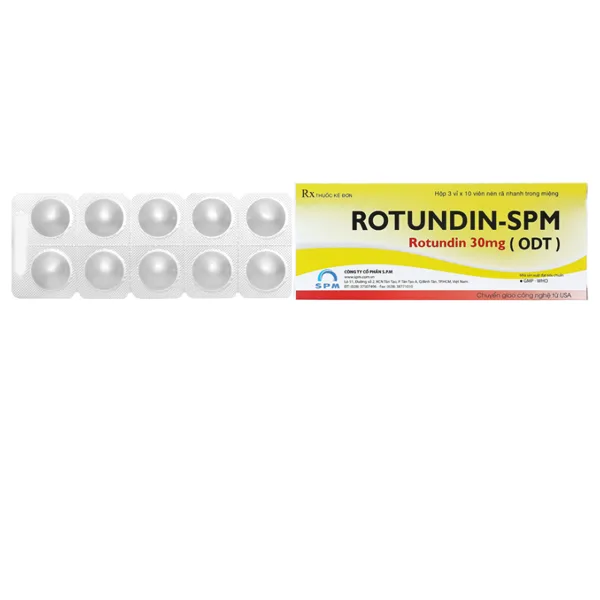 Hình ảnh Thuốc Rotundin-SPM 30mg điều trị lo âu, căng thẳng (3 vỉ x 10 viên)