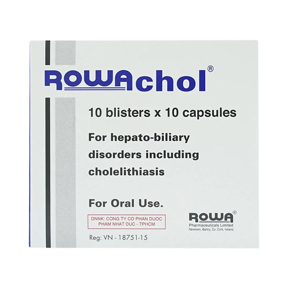 Hình ảnh Thuốc Rowachol Rowa điều trị làm tan sỏi đường mật (10 vỉ x 10 viên)