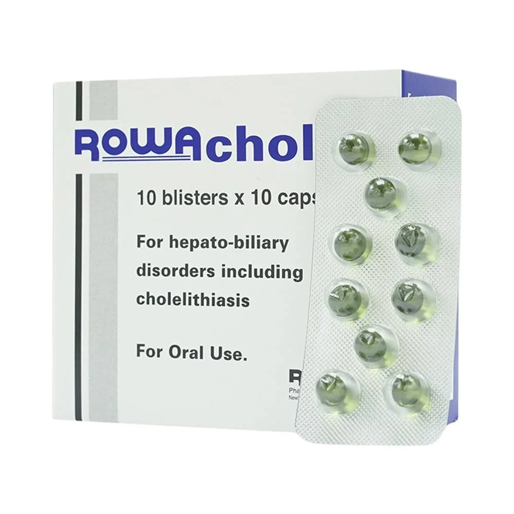 Hình ảnh Thuốc Rowachol Rowa điều trị làm tan sỏi đường mật (10 vỉ x 10 viên)