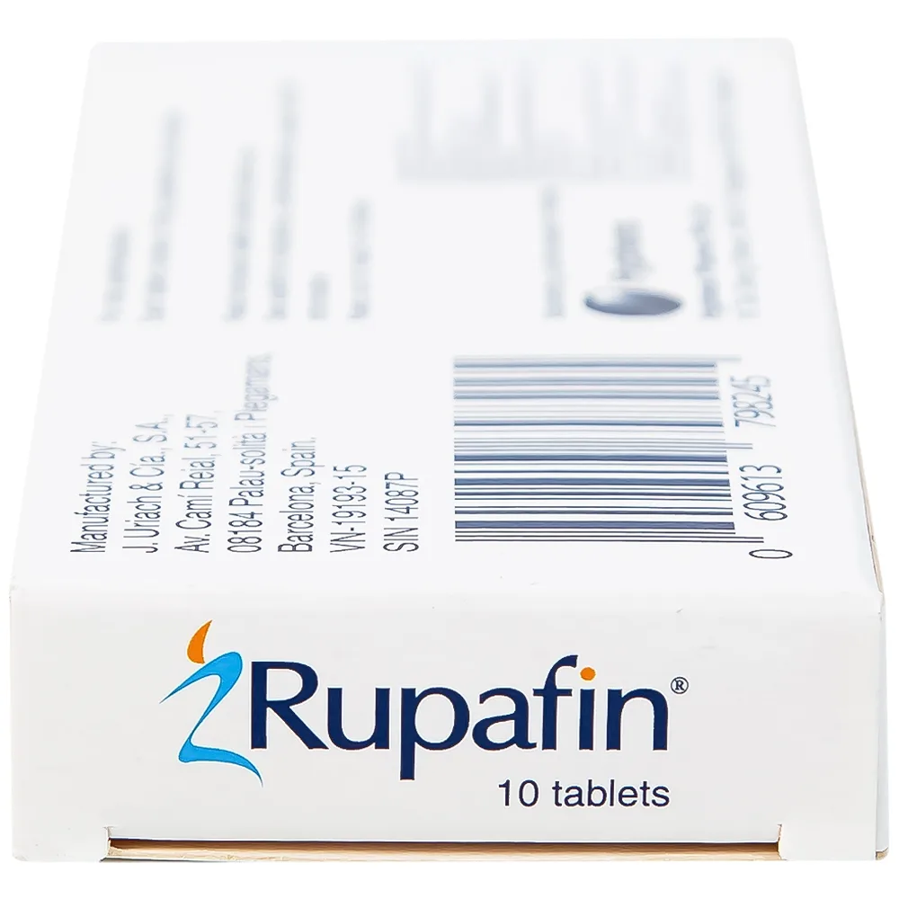 Hình ảnh Thuốc Rupafin 10mg Hyphens điều trị viêm mũi dị ứng, nổi mày đay (1 vỉ x 10 viên)