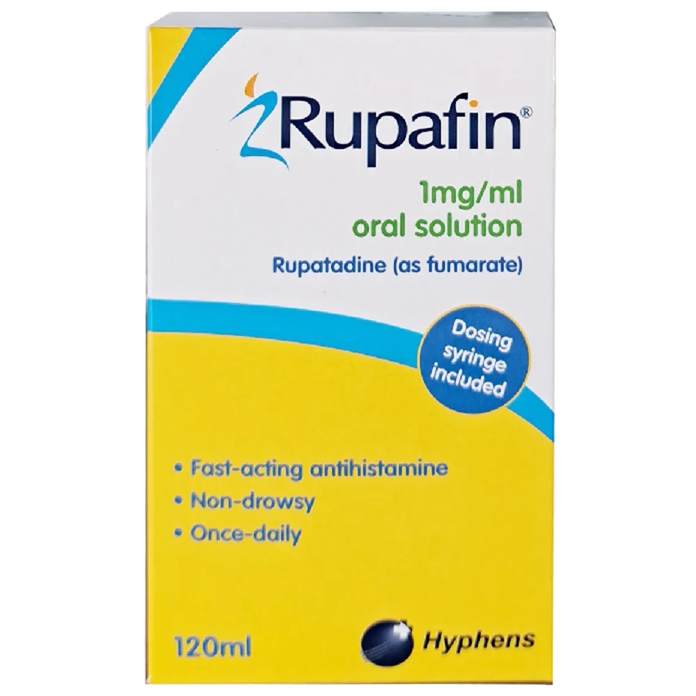 Hình ảnh Dung dịch uống Rupafin 1mg/ml Hyphens điều trị các triệu chứng của bệnh viêm mũi dị ứng (120ml)