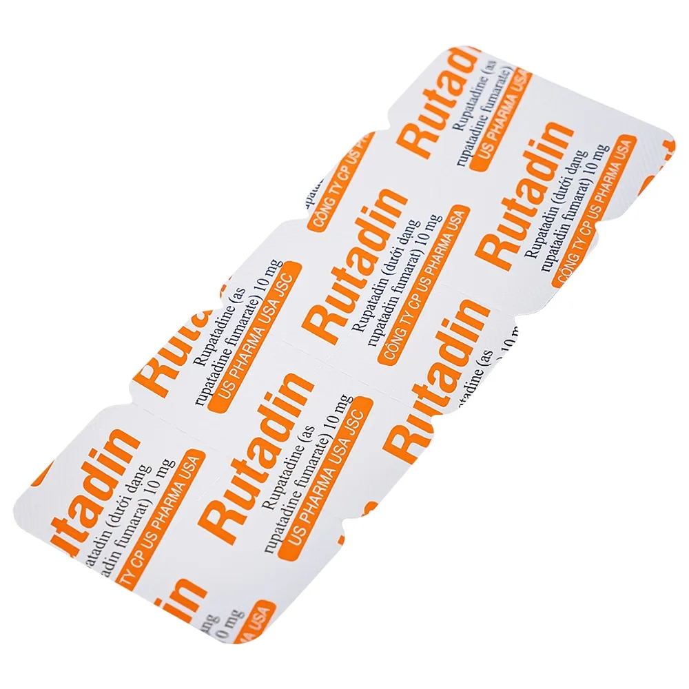 Hình ảnh Thuốc Rutadin 10mg pharma usa điều trị triệu chứng của viêm mũi dị ứng và nổi mề đay (3 vỉ x 10 viên)