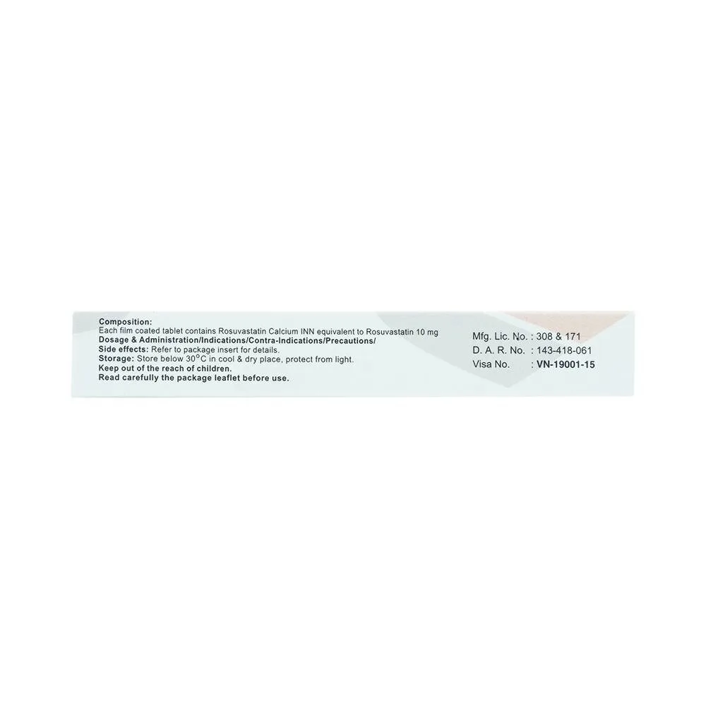 Hình ảnh Thuốc Ruvastin 10mg Aristopharma giảm sự gia tăng cholesterol toàn phần (20 viên)
