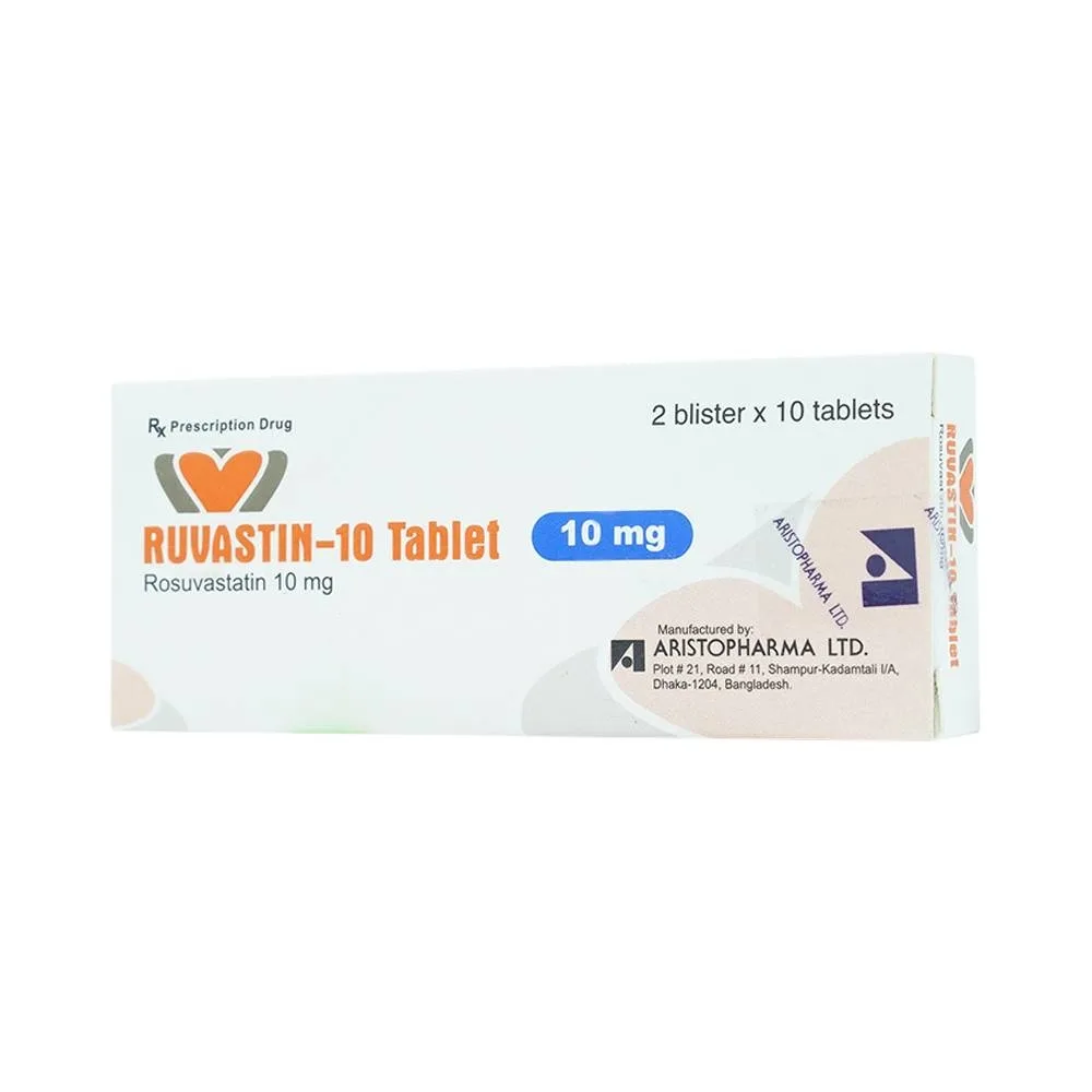 Hình ảnh Thuốc Ruvastin 10mg Aristopharma giảm sự gia tăng cholesterol toàn phần (20 viên)