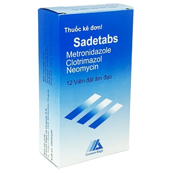 Hình ảnh Viên đặt âm đạo Sadetabs Gramon Bago điều trị nhiễm trùng, viêm âm đạo (12 viên)