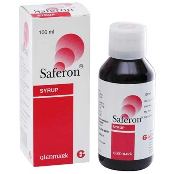 Hình ảnh Siro Saferon Glenmark điều trị chứng thiếu sắt tiềm ấn (100ml)