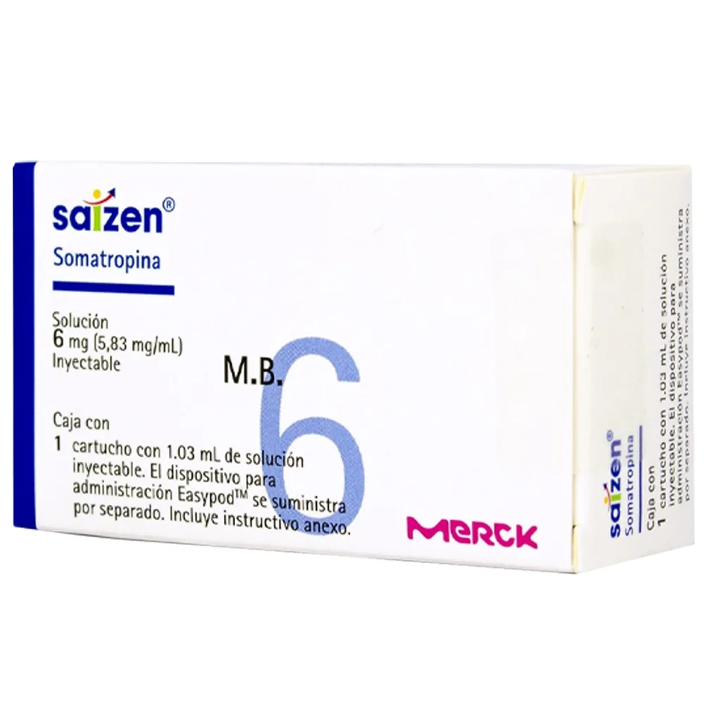 Hình ảnh Dung dịch tiêm Saizen 6mg Merck điều trị chậm tăng trưởng (Hộp 1 ống)