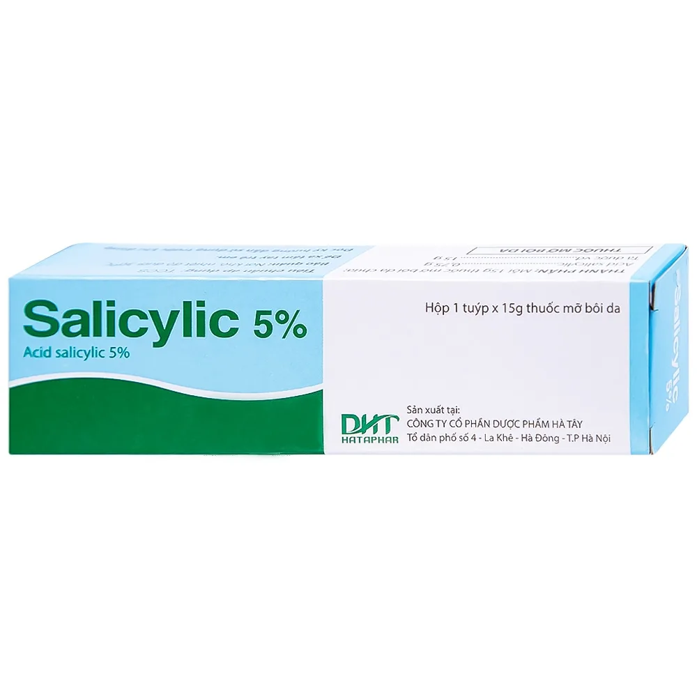 Hình ảnh Thuốc mỡ bôi da Salicylic 5% Hataphar làm bạt sừng, bong vẩy (15g)