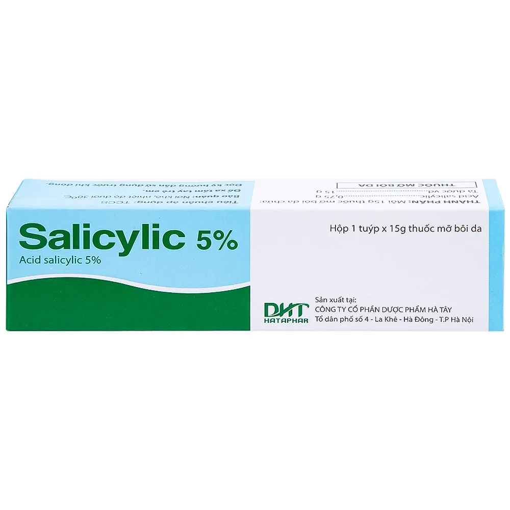 Hình ảnh Thuốc mỡ bôi da Salicylic 5% Hataphar làm bạt sừng, bong vẩy (15g)