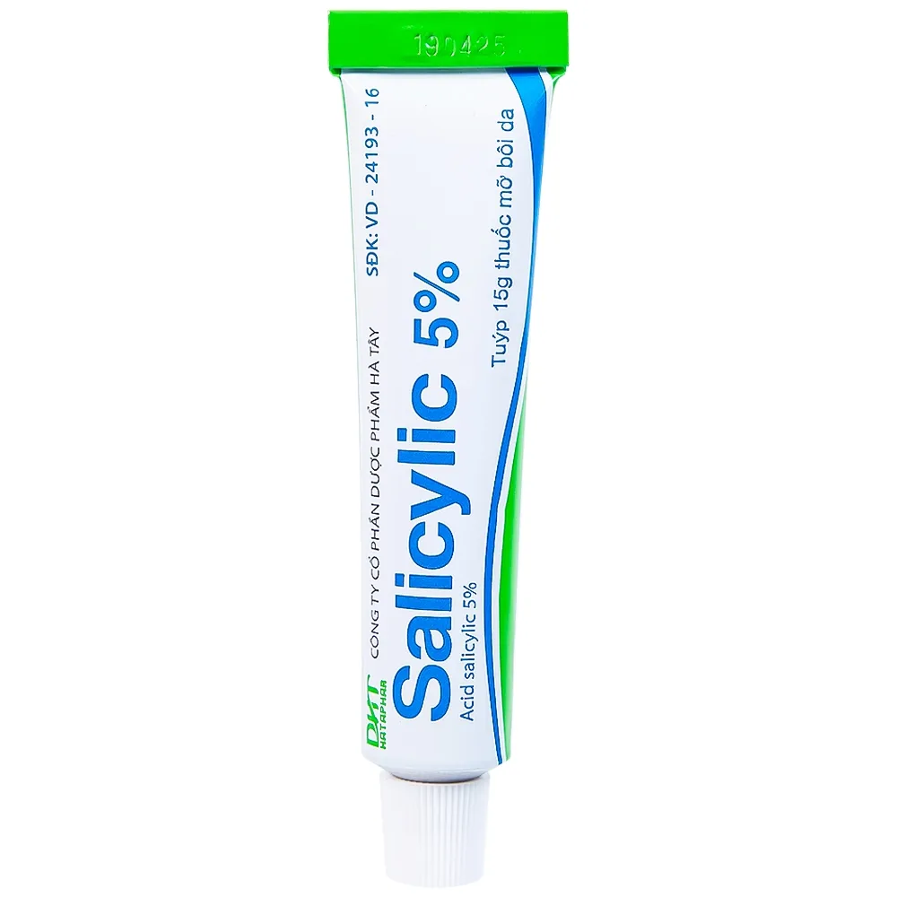 Hình ảnh Thuốc mỡ bôi da Salicylic 5% Hataphar làm bạt sừng, bong vẩy (15g)