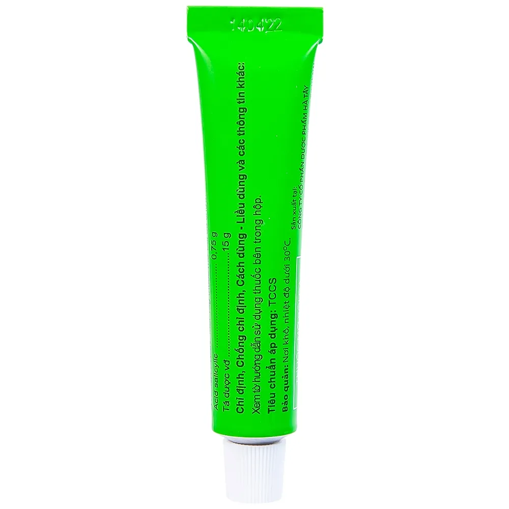Hình ảnh Thuốc mỡ bôi da Salicylic 5% Hataphar làm bạt sừng, bong vẩy (15g)