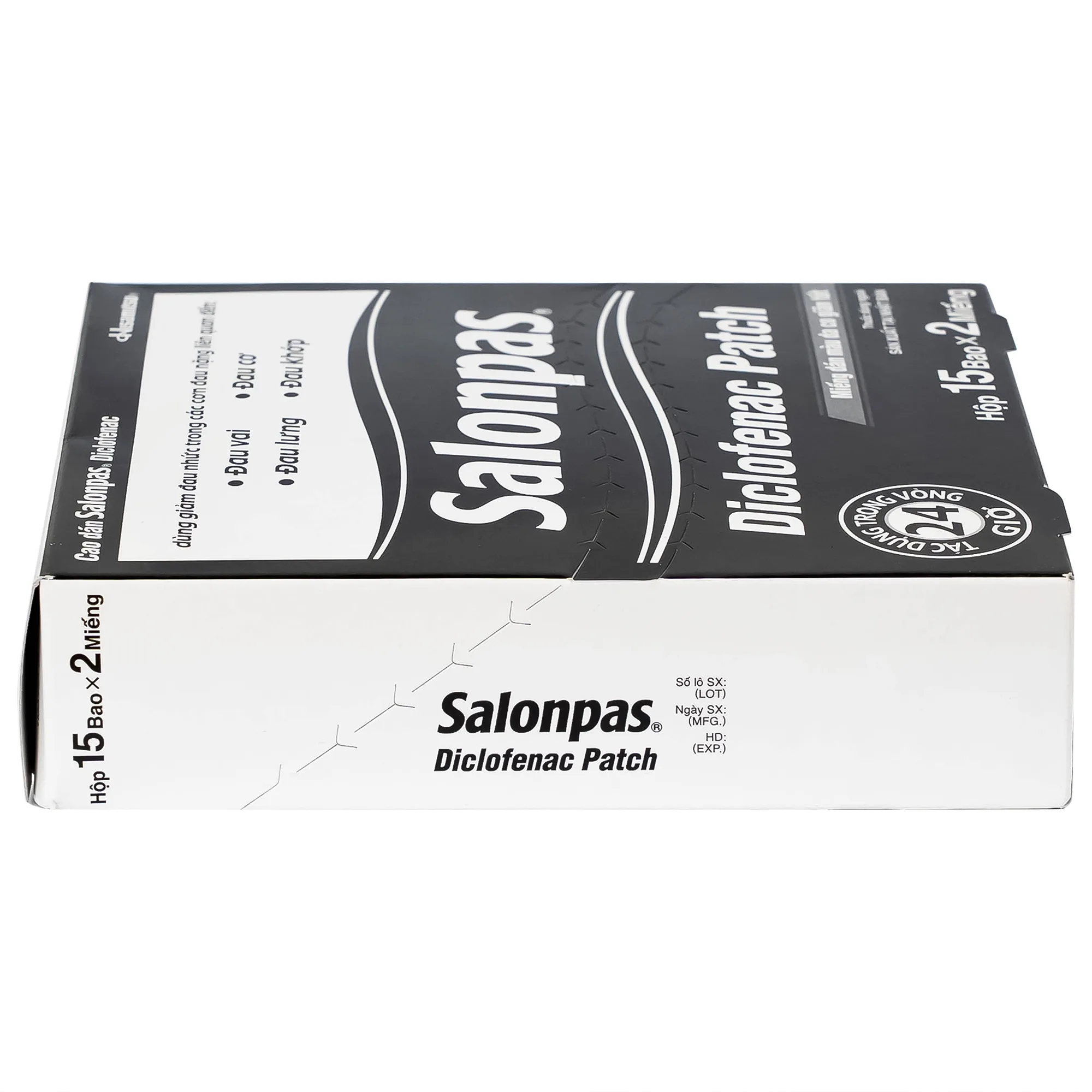 Hình ảnh Cao dán Salonpas Diclofenac Patch Hisamitsu giảm đau, kháng viêm đau cơ, đau vai (15 gói x 2 miếng)