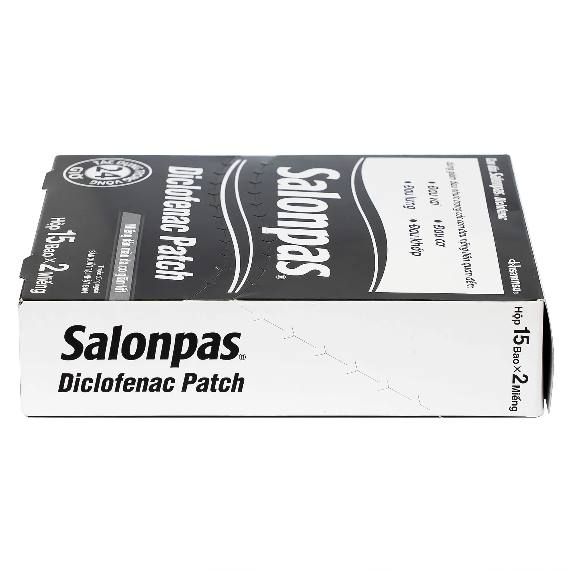 Hình ảnh Cao dán Salonpas Diclofenac Patch Hisamitsu giảm đau, kháng viêm đau cơ, đau vai (15 gói x 2 miếng)