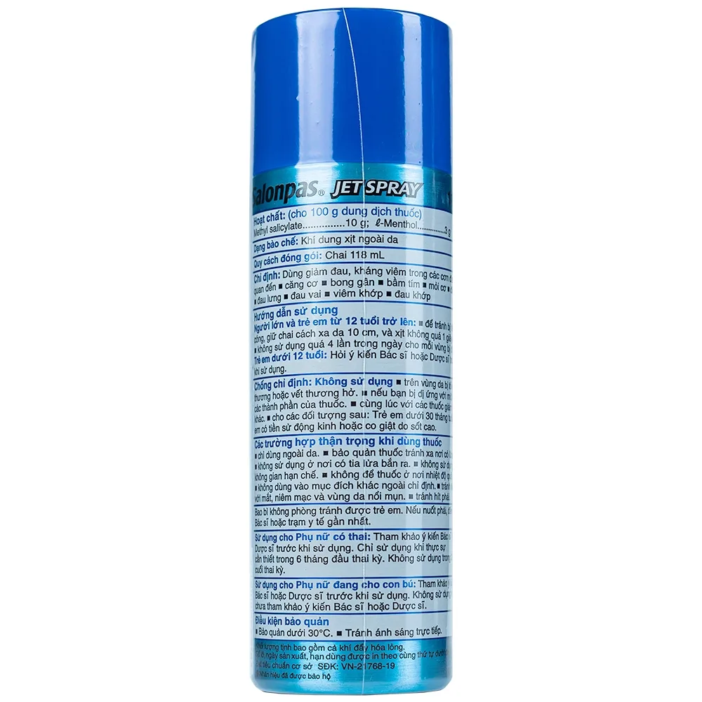 Hình ảnh Xịt giảm đau Salonpas Jet Spray Hisamitsu giảm đau, kháng viêm do căng cơ, bong gân (118ml) 