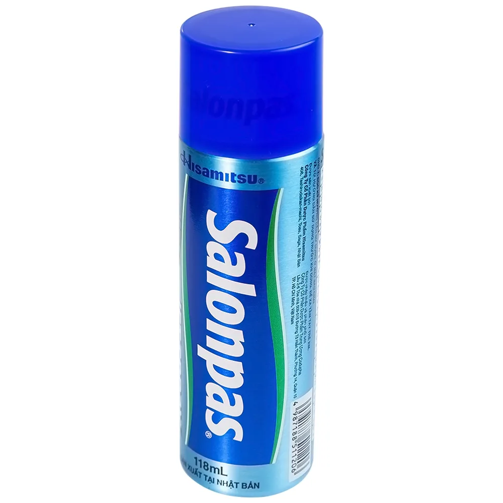 Hình ảnh Xịt giảm đau Salonpas Jet Spray Hisamitsu giảm đau, kháng viêm do căng cơ, bong gân (118ml) 