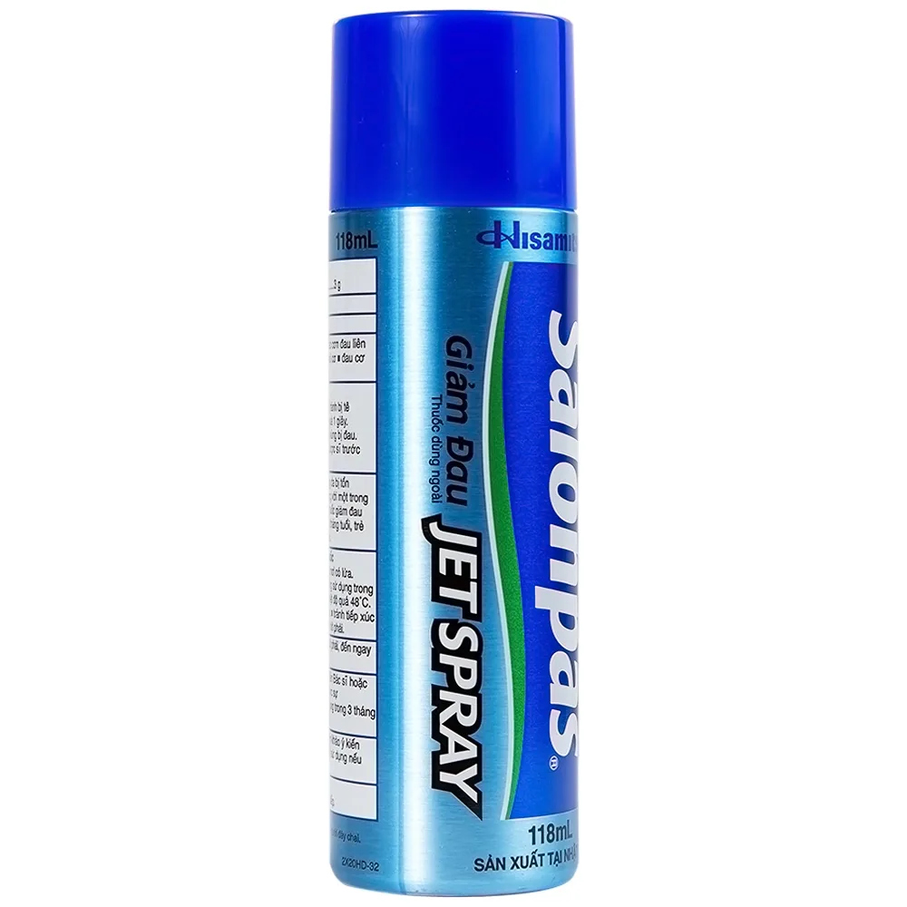 Hình ảnh Xịt giảm đau Salonpas Jet Spray Hisamitsu giảm đau, kháng viêm do căng cơ, bong gân (118ml) 