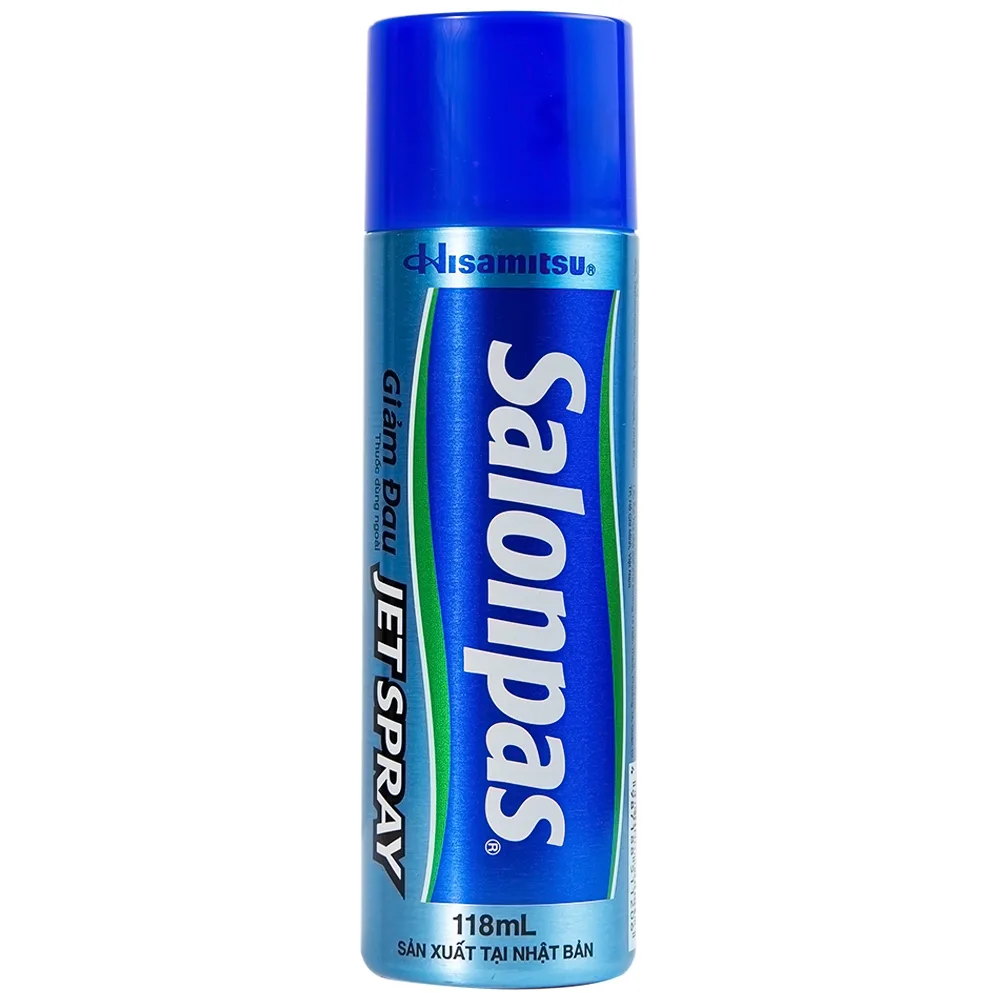 Hình ảnh Xịt giảm đau Salonpas Jet Spray Hisamitsu giảm đau, kháng viêm do căng cơ, bong gân (118ml) 