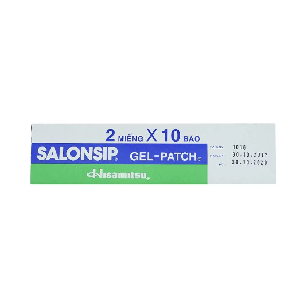 Hình ảnh Cao dán - gel Salonship giảm đau, kháng viêm do bầm tím, bong gân (10 gói x 2 miếng)