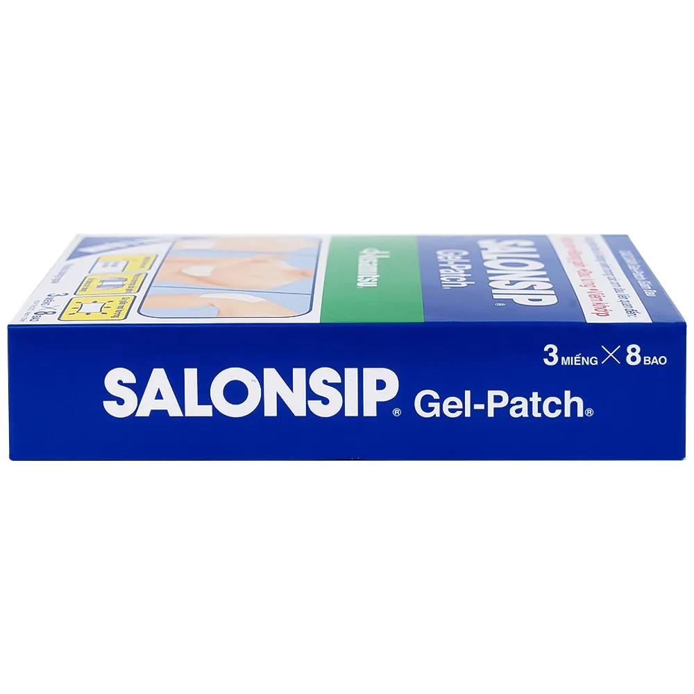 Hình ảnh Cao dán Salonsip Gel - Patch Hisamitsu giảm đau, kháng viêm do mỏi cơ, đau cơ (8 gói x 3 miếng)